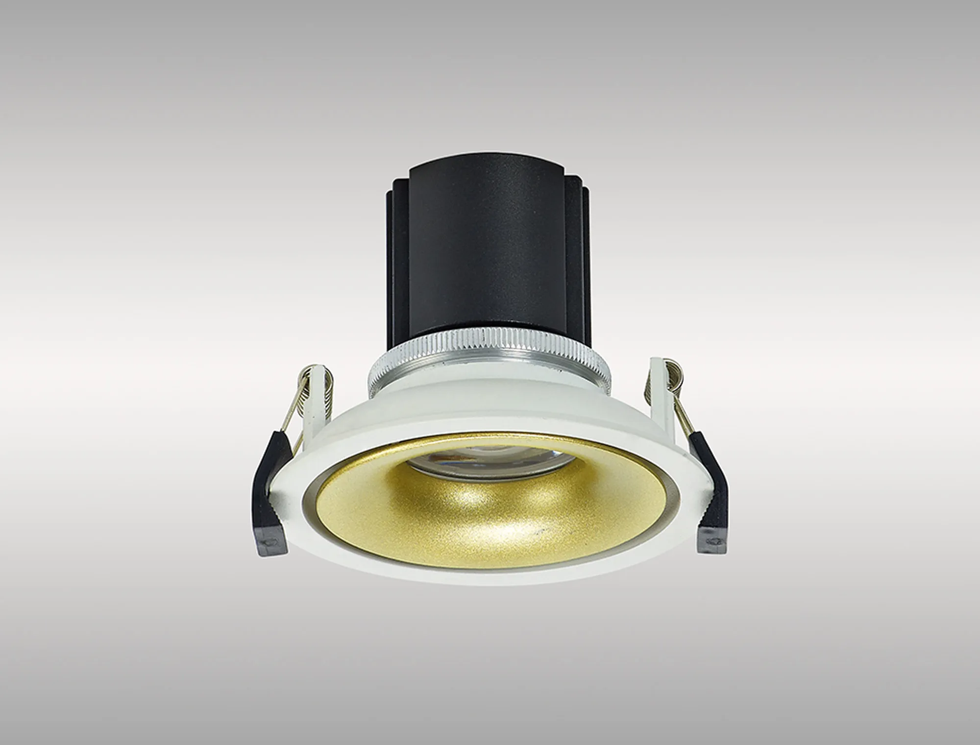 Bolor 9 Tridonic Powered 9W 3000K 840lm 36° CRI>90 LED Engine White/Gold Fixed Recessed Spotlight, IP20 DM202033  Dlux Bolor 9